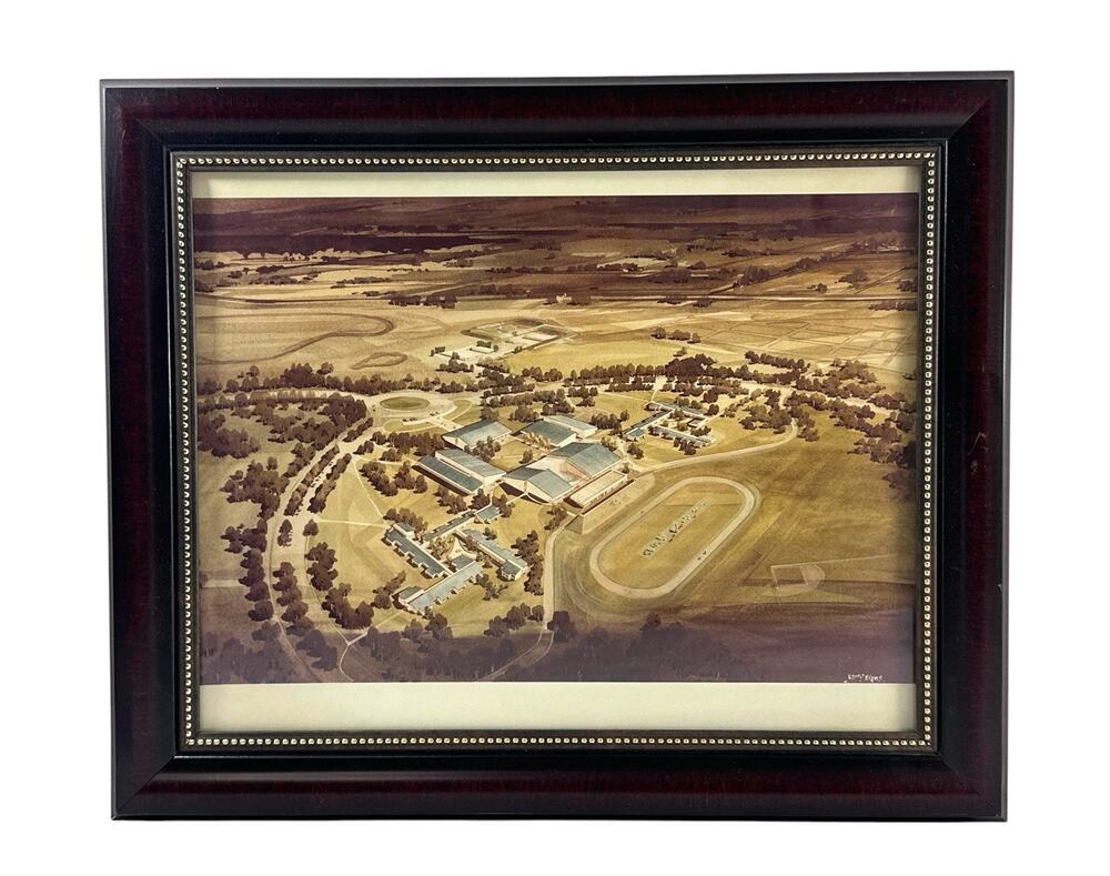 Kentucky Horse Park Lexington KY Aerial Art Print Larry Evans Framed 17x14